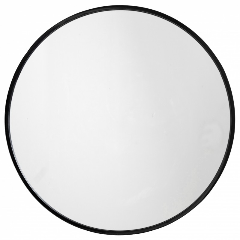 ROUND MIRROR IRON BLACK